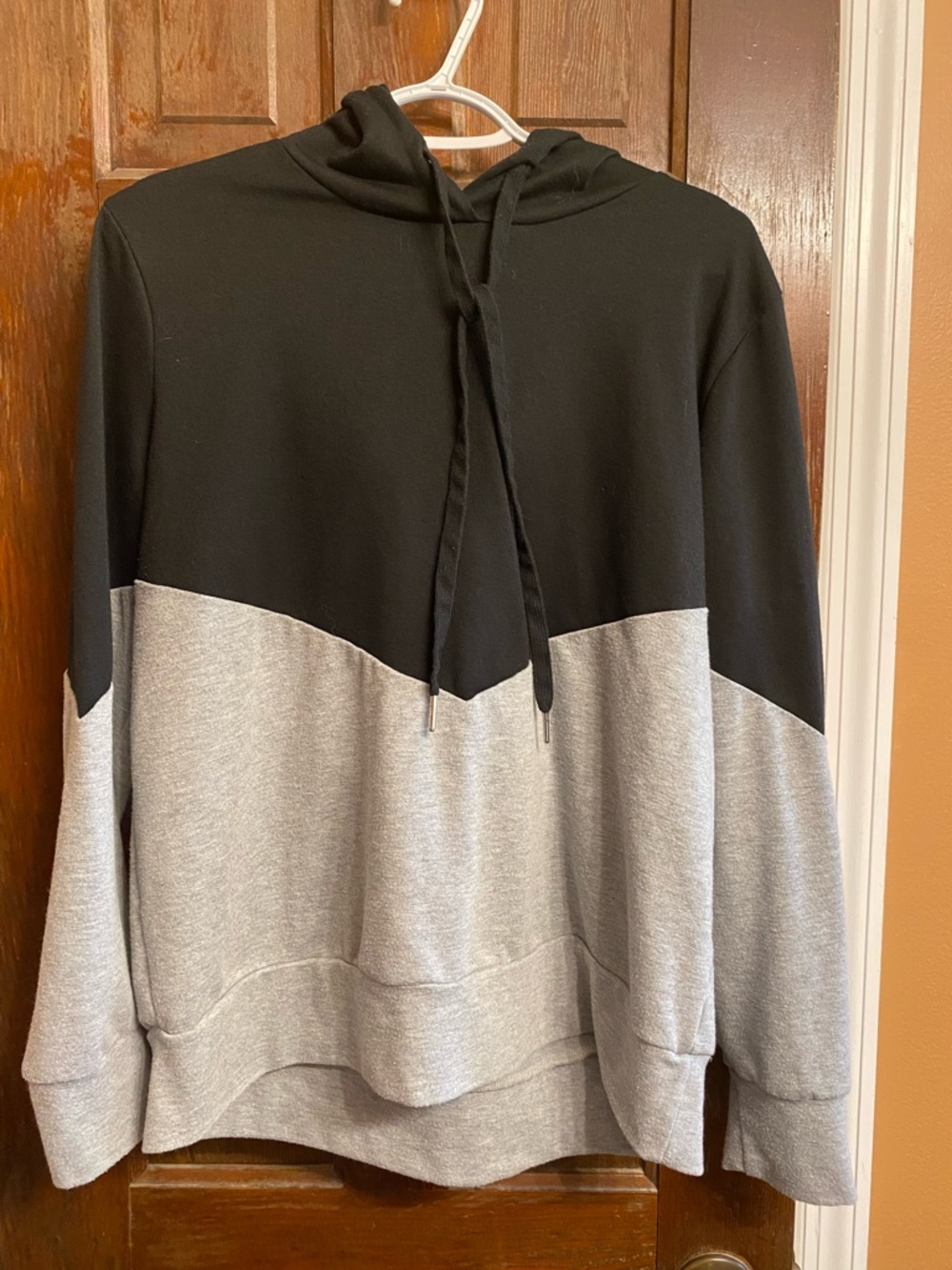 Women’s Two-Tone Black & Gray Hoodie Sweatshirt